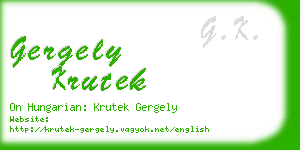 gergely krutek business card